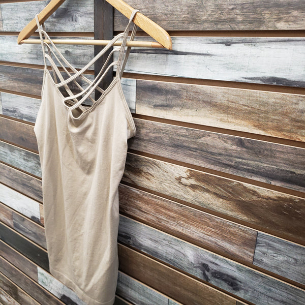 The Strappy Cami Ash Mocha Tank Top