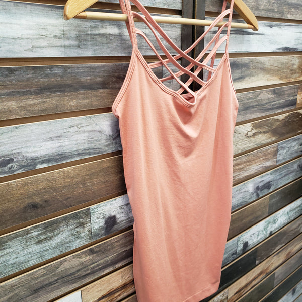 The Strappy Cami Ash Rose Tank Top