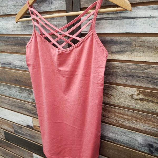 The Strappy Cami Desert Rose Tank Top