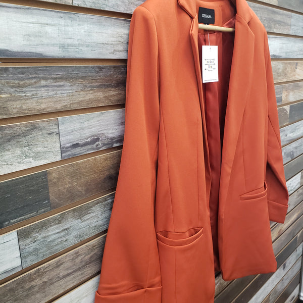 The Looking Forward There Rust Orange Blazer