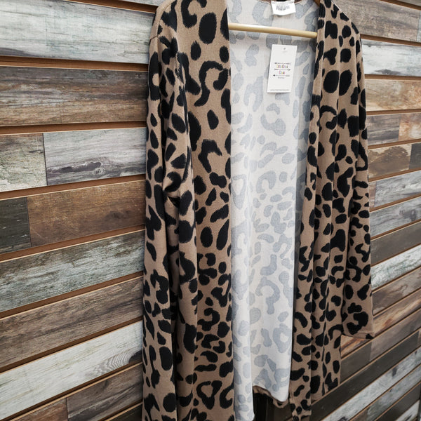 The Leopard Weeks Brown and Black Cardigan