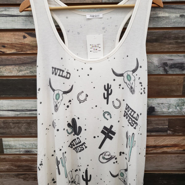 The Wild West Ivory Tank Top