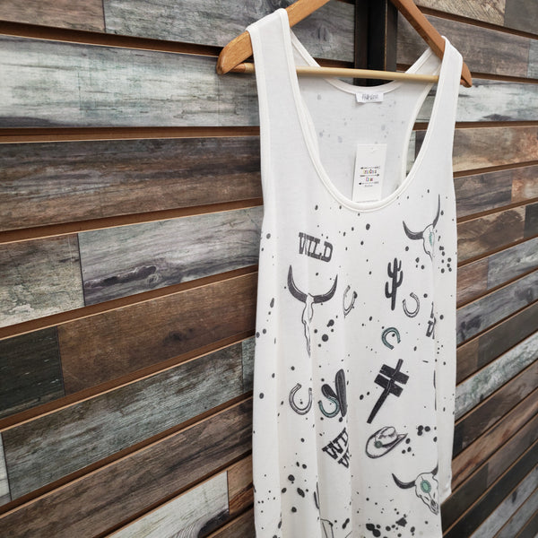 The Wild West Ivory Tank Top