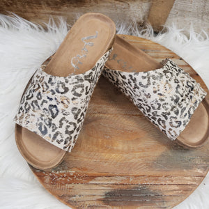 The Taupe Leopard Sandal