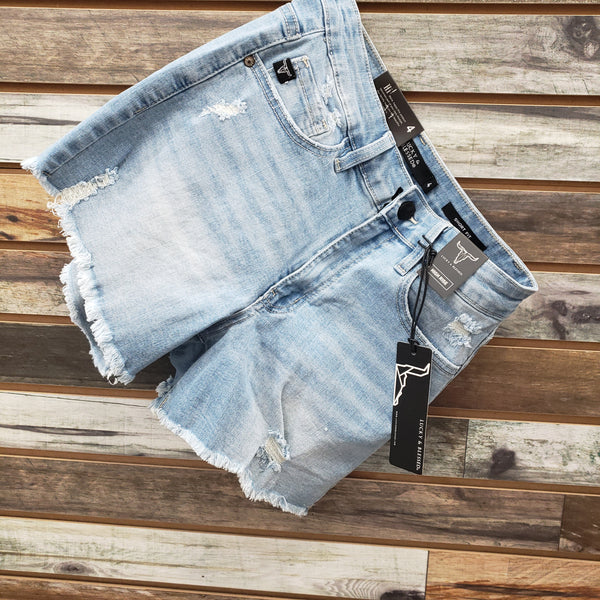 The Distressed Day Light Wash Shorts