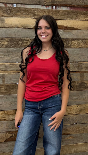 The Basic Red Racerback Tank Top