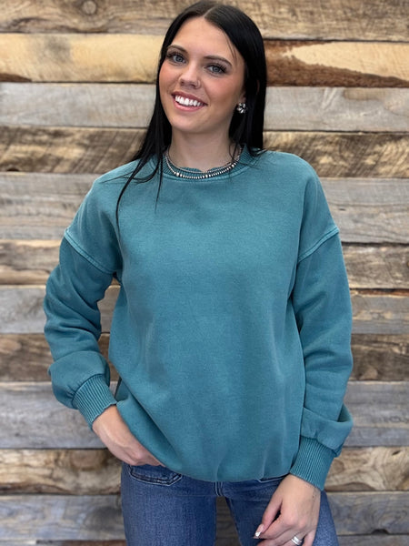 The Best Basic Light Teal Sweatshirt