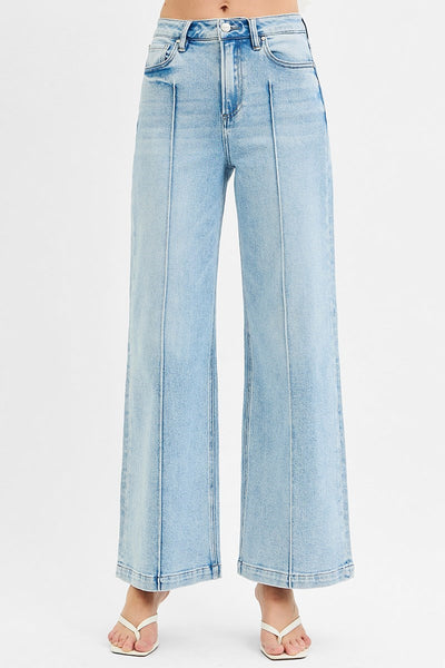 The Sunny High Rise Wide Leg Light Jeans