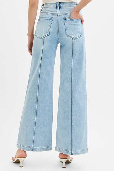 The Sunny High Rise Wide Leg Light Jeans