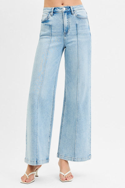 The Sunny High Rise Wide Leg Light Jeans