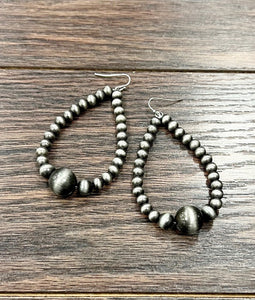 The Way To Navajo Pearl Silver Earrings