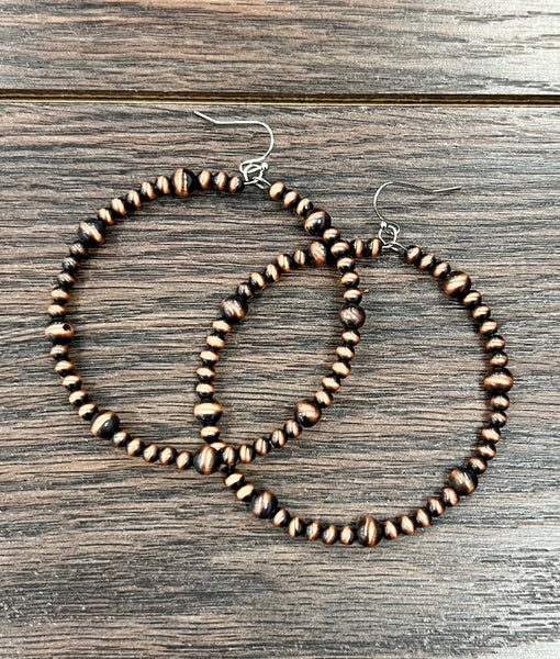 The Way That Navajo Pearl Copper Hoop Earrings