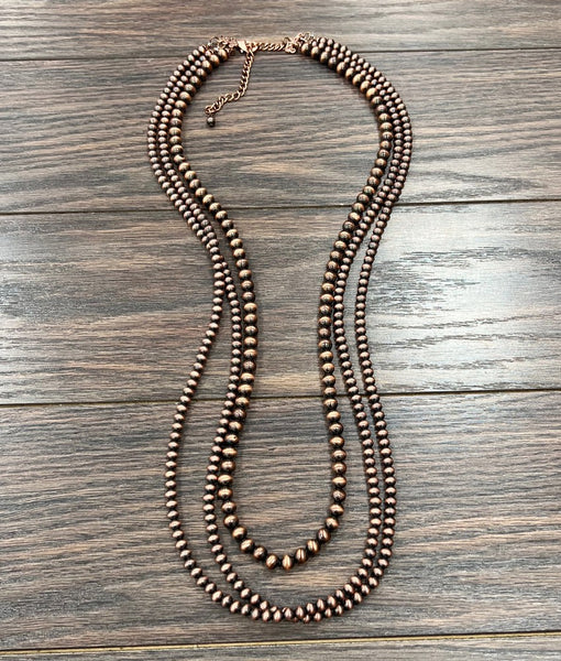 The Stop There Navajo Pearl Copper Necklace