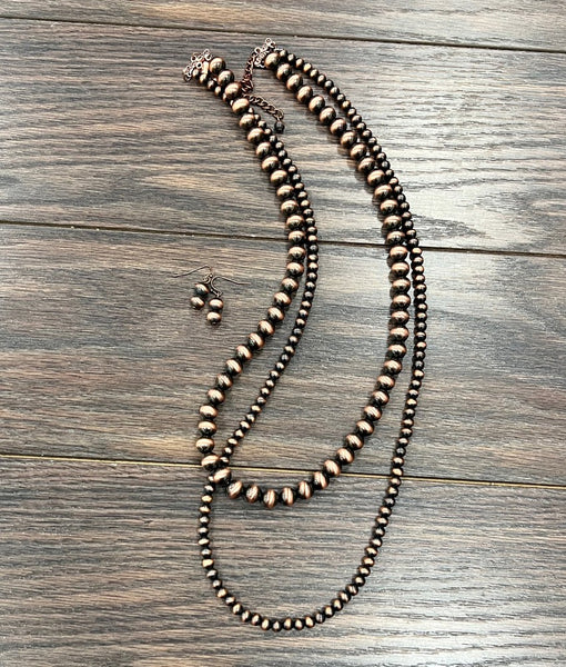 The Almost There Navajo Pearl Copper Necklace