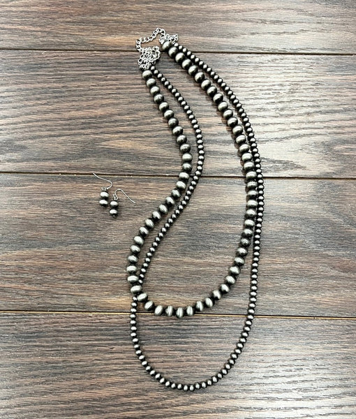 The Almost There Navajo Pearl Silver Necklace