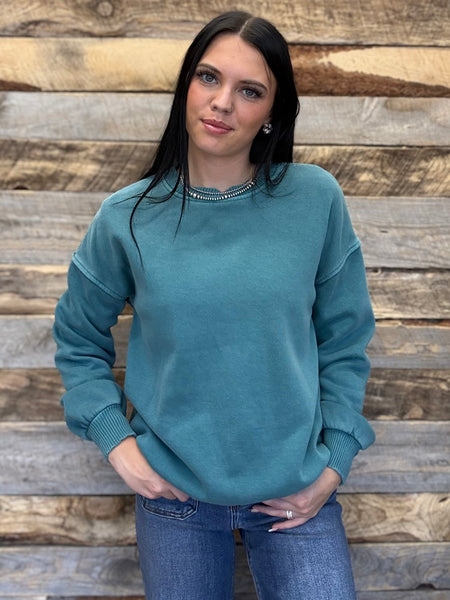 The Best Basic Light Teal Sweatshirt