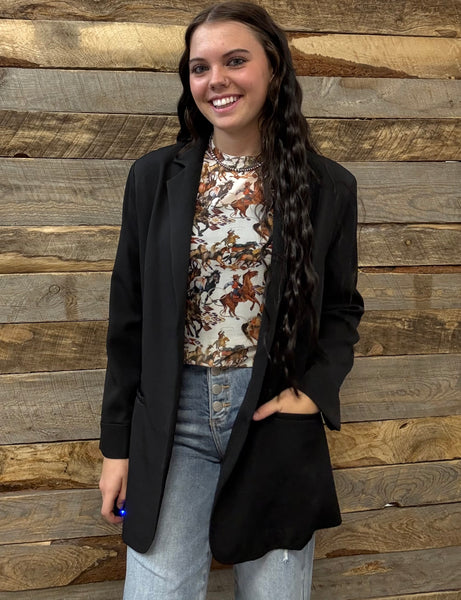 The Just Right Black Blazer