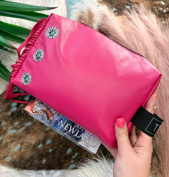 The Pink Concho Traveler Pouch Bag