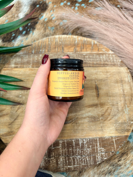 Coffee, Amber and Sandalwood Premium Body Blend Whipped Bison Tallow