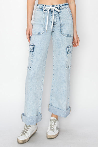 The Shelly High Rise Cargo Jeans