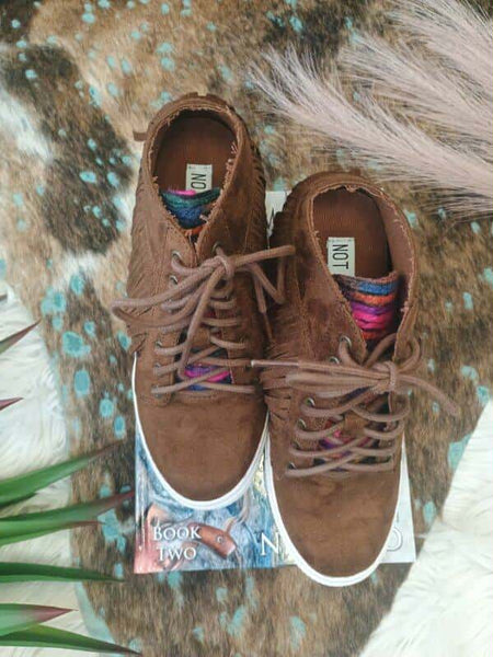 The All Day Wedge Serape Brown Sneaker