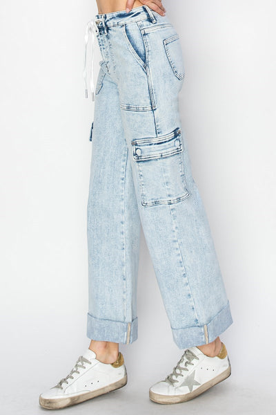 The Shelly High Rise Cargo Jeans