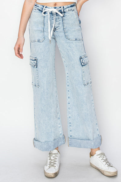 The Shelly High Rise Cargo Jeans