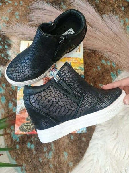 The All Day Wedge Black Sneaker