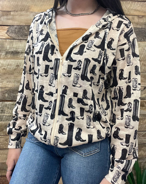 The Western Way Zip Up Hoodie