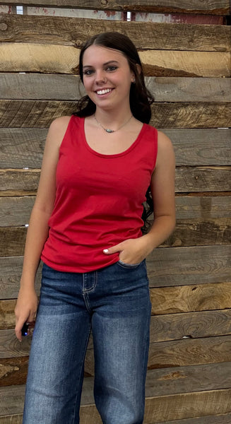 The Basic Red Racerback Tank Top