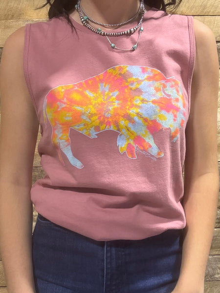 The Buffalo Tie Dye Mauve Tank Top