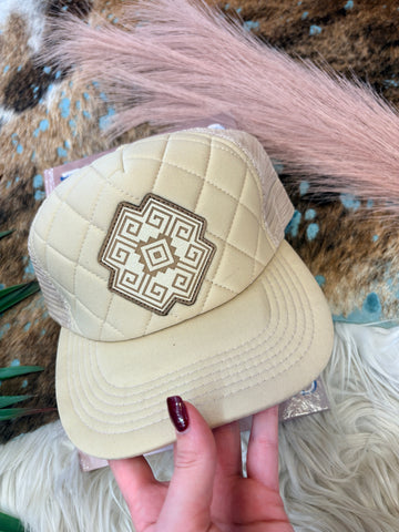 The Aztec Patch Tan Cap