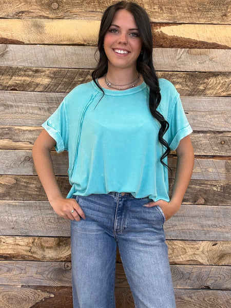 The Way To Be Teal Blue Top
