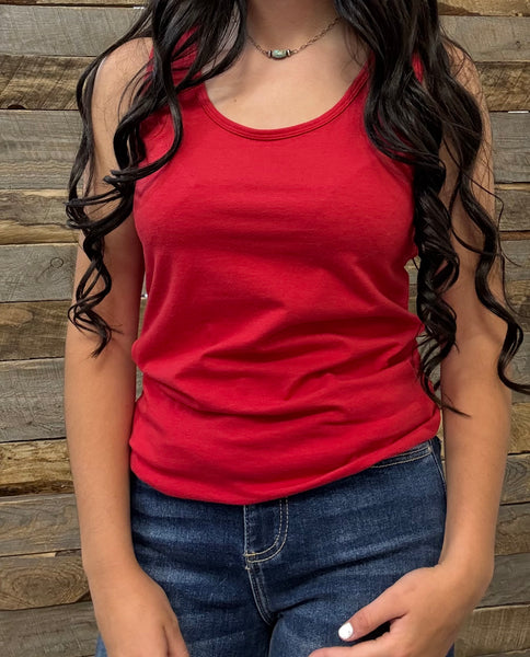 The Basic Red Racerback Tank Top