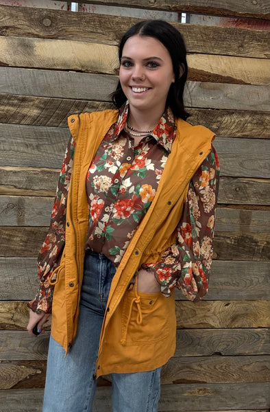 The Floral Mesh Blouse Top