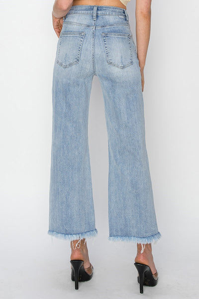 The Karla High Rise Wide Leg Crop Hem Jeans