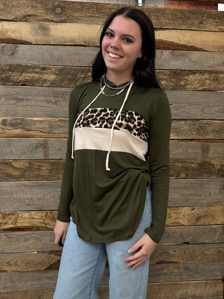 The Start This Way Leopard Block Top Sweatshirt