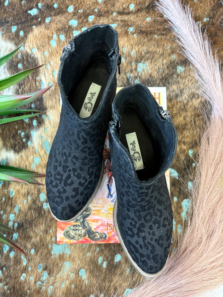 The Best Way Black Leopard Bootie