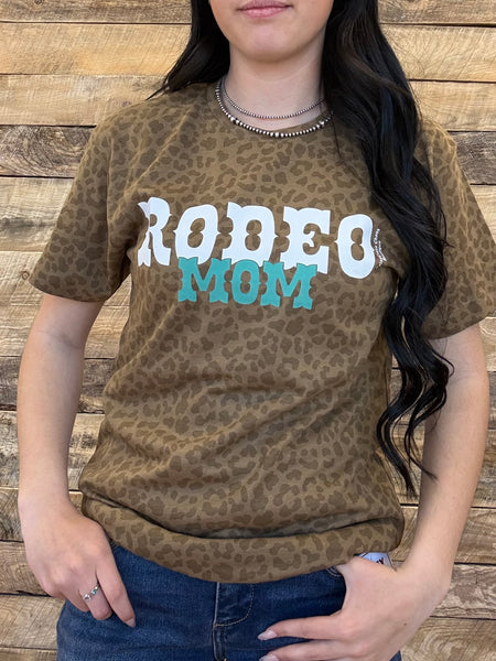 The Rodeo Mom Leopard Brown Tee