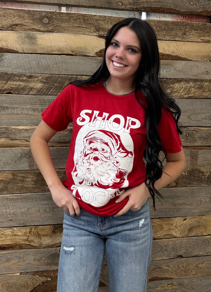 The Shop Local Santa Red Tee