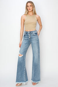 The Casey Mid Rise Wide Leg Jeans