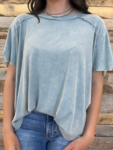 The Way To Be Blue Grey Top