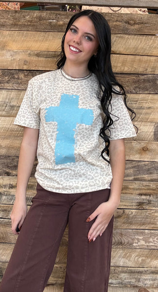 The Cross Leopard Cream Tee