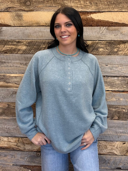 The Stop It Here Blue Grey Sweater
