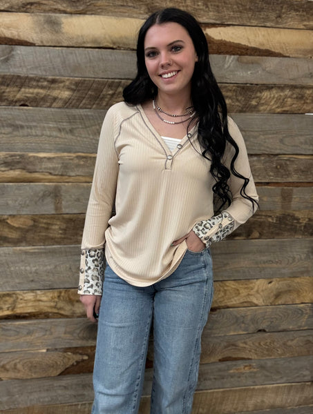 The Nothing Crazy Taupe Top