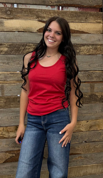 The Basic Red Racerback Tank Top