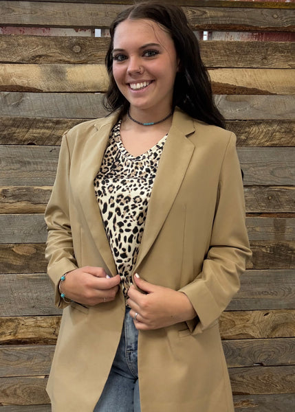 The Look Forward Taupe Blazer
