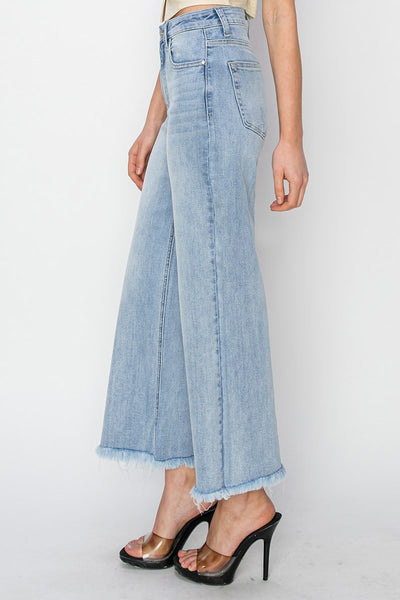 The Karla High Rise Wide Leg Crop Hem Jeans