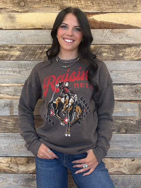 The Raisin' Hell Mineral Brown Sweatshirt