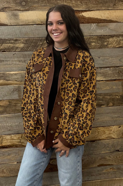 The Respect The Shot Leopard Cardigan Jacket Top